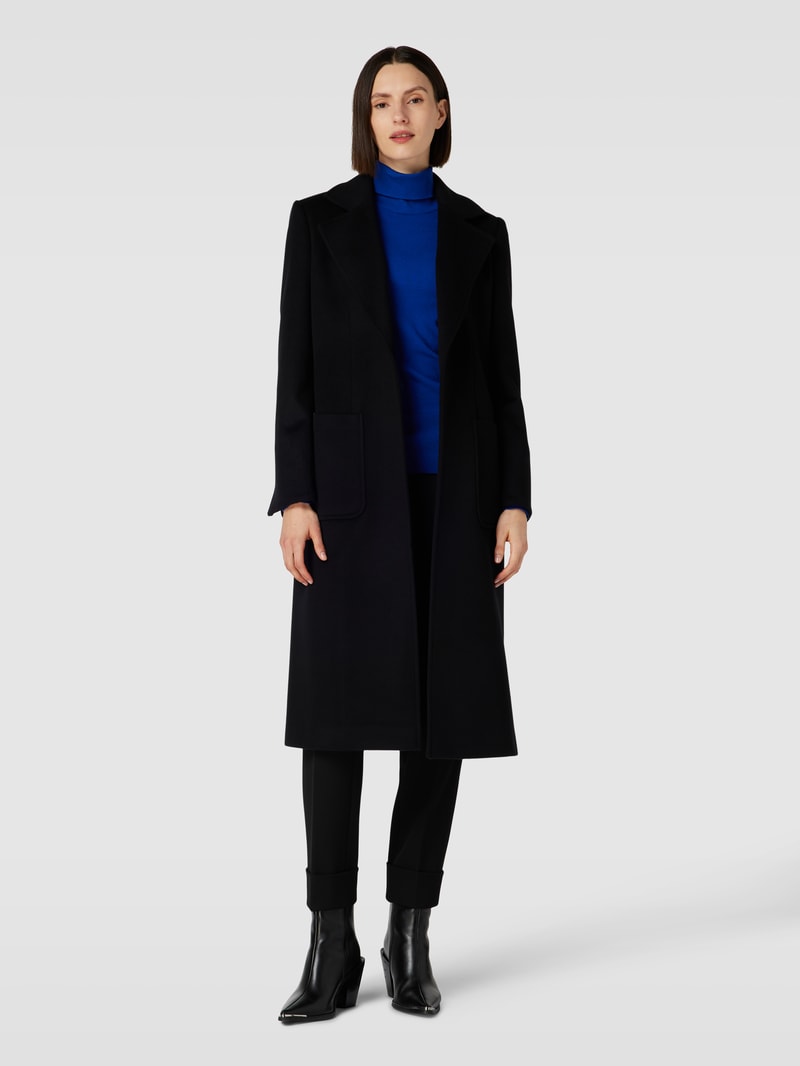 Rollkragenpullover mit gerippten Abschlüssen in royalblau