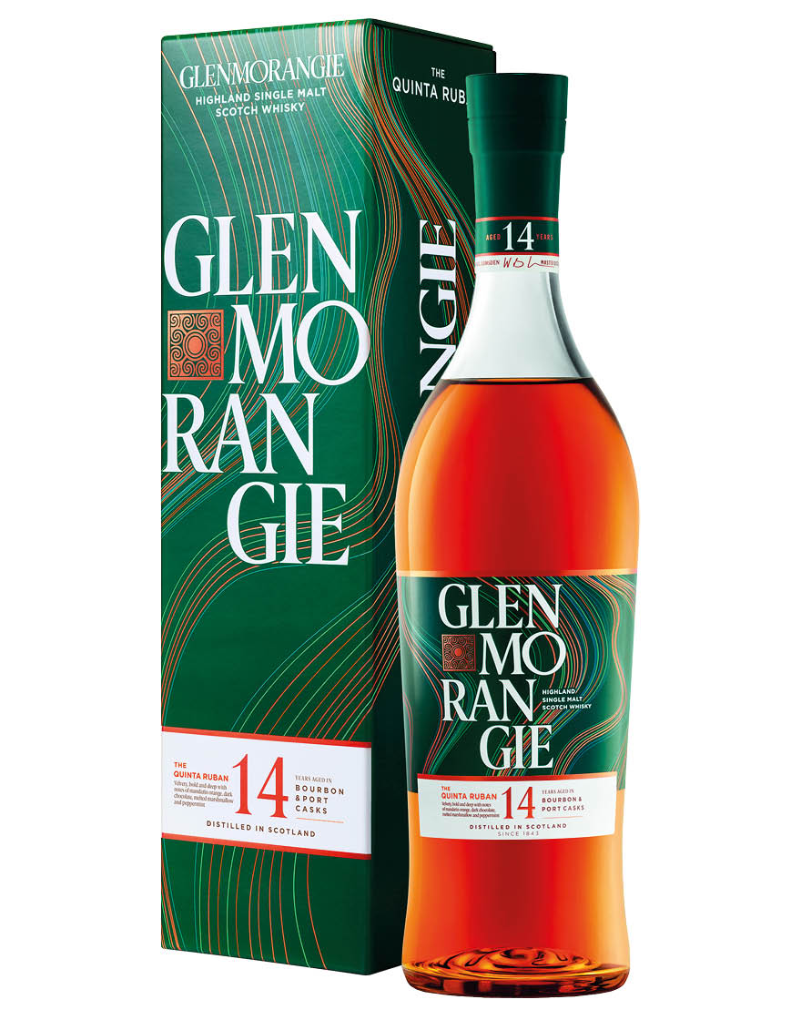 Highland Single Malt Scotch Whisky Aged 14 Years Porto Cask The Quinta Ruban Glenmorangie 0,7 ℓ, En Étui