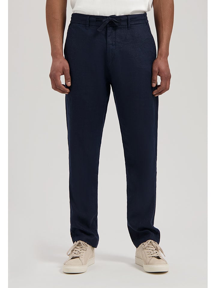 DSTREZZED Leinen-Chino in Dunkelblau günstig kaufen