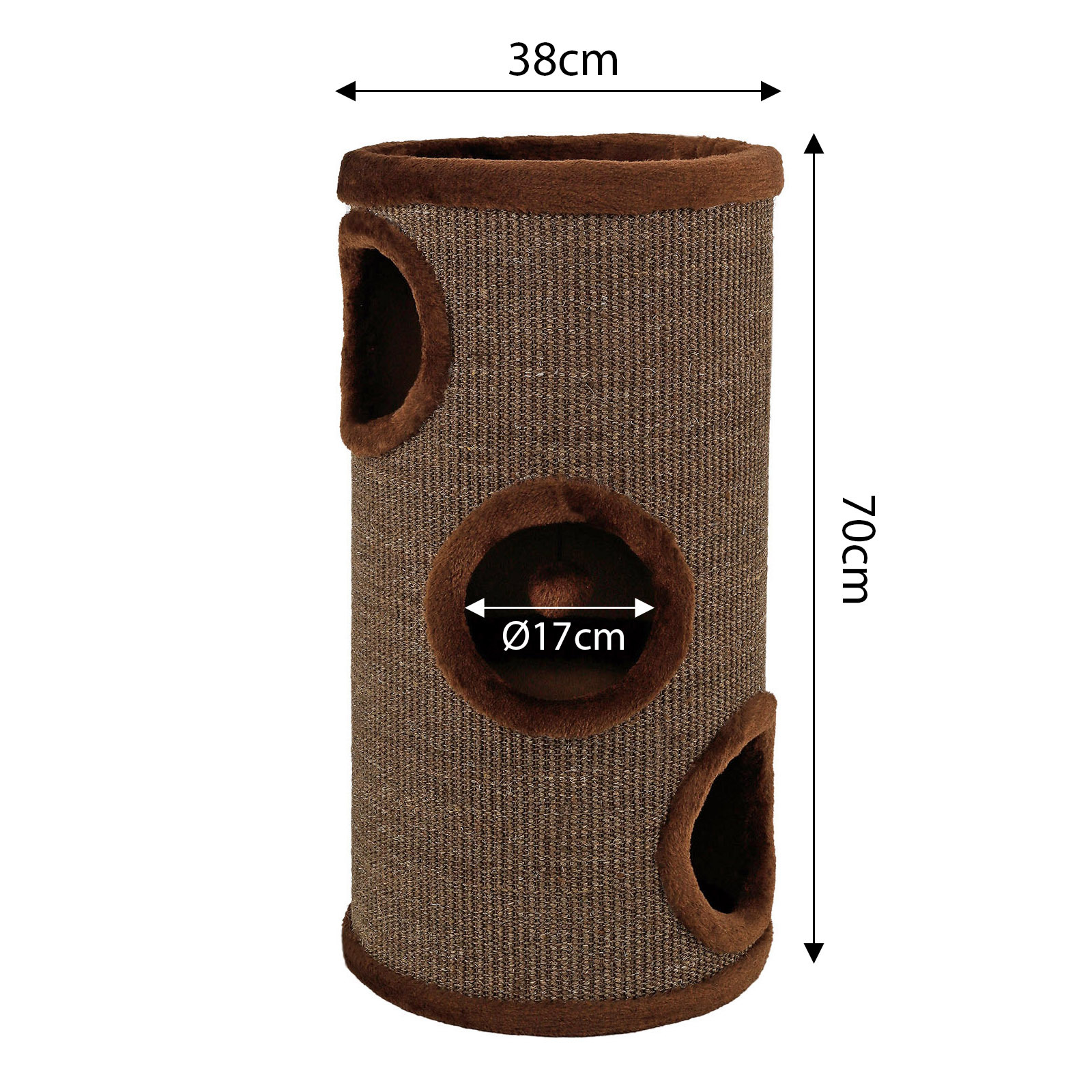 Lionto Kratztonnen Lionto 70cm Kratztonne mit Sisal braun