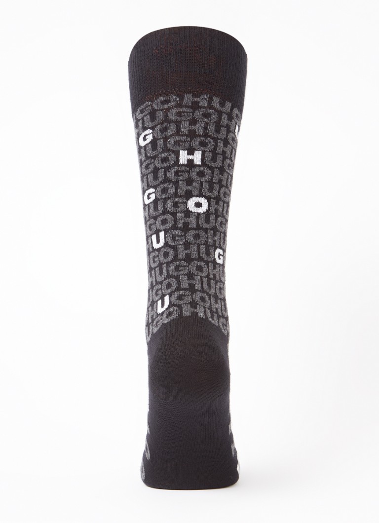 Șosete HUGO BOSS cu logo imprimat, vândute în pachet de 2.