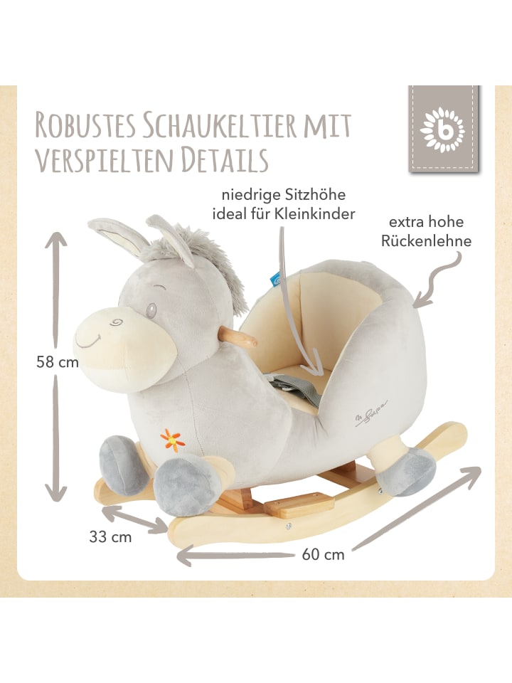 Bieco Spielwaren Schaukeltier Esel Fips in Grau günstig kaufen onesize