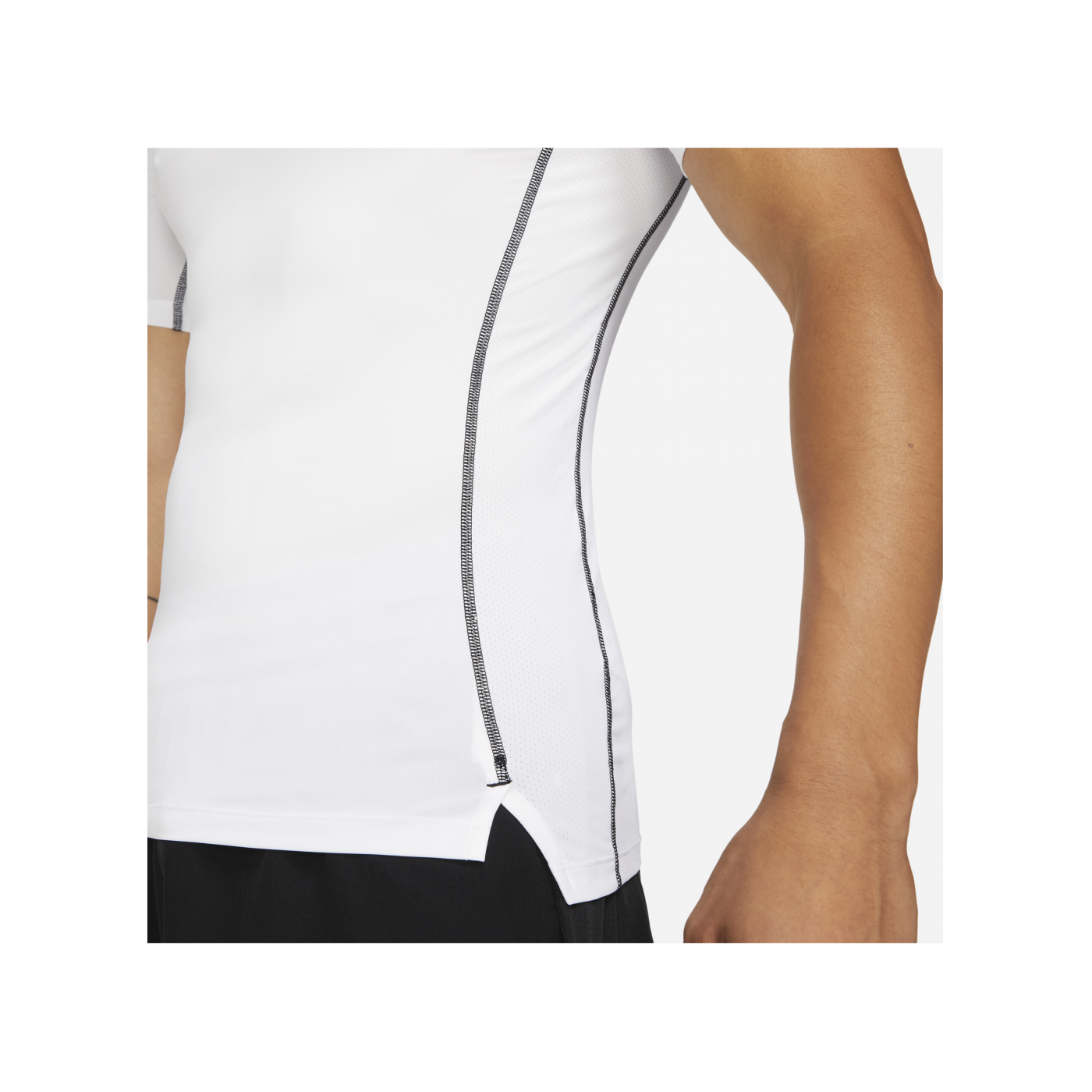 Nike Pro Tight-Fit T-Shirt Weiss Schwarz F100