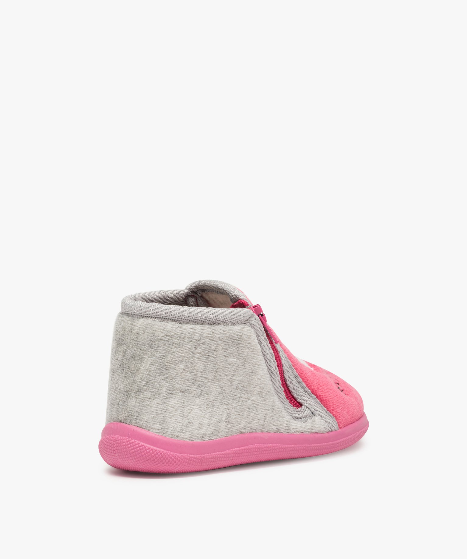 Chaussons bébé fille zippés avec licorne brodée – Mieux gris | GEMO