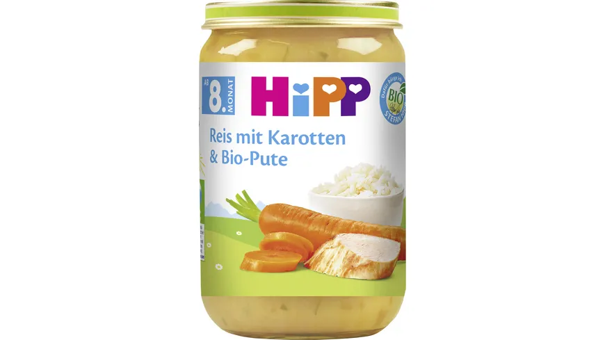 HiPP Menüs: Reis mit Karotten und Bio-Pute 220 g 220 g