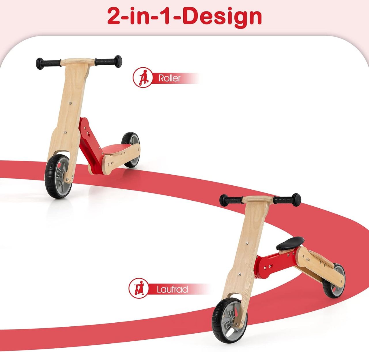 Costway 2 in 1 umwandelbarer Kinderroller