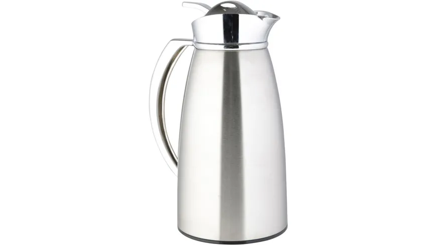 axentia Isolierkanne Edelstahlmantel und Glas 1l