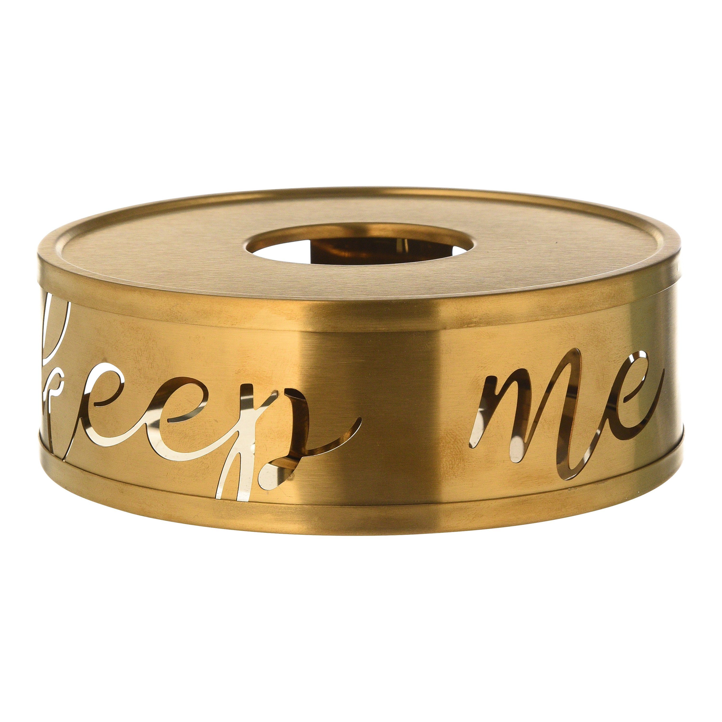Depot Milchaufschäumer Tee-Stövchen Keep me warm, aus Edelstahl, Ø 15 Zentimeter, H 5 Zentimeter