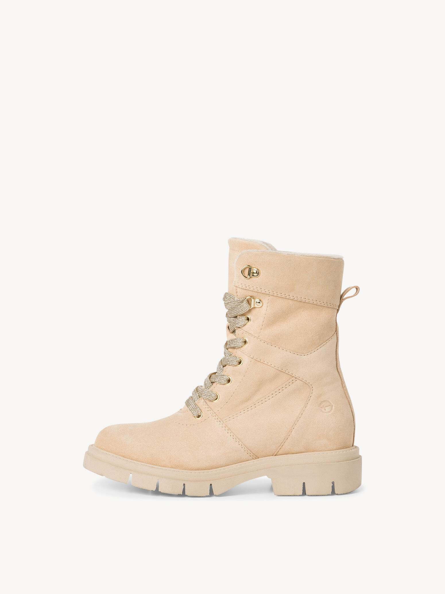 Bottine en cuir - beige doublure chaude