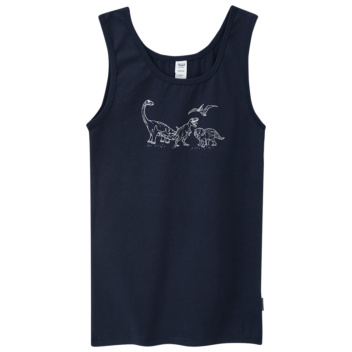 2 Jungen Unterhemden mit Dino-Motiv