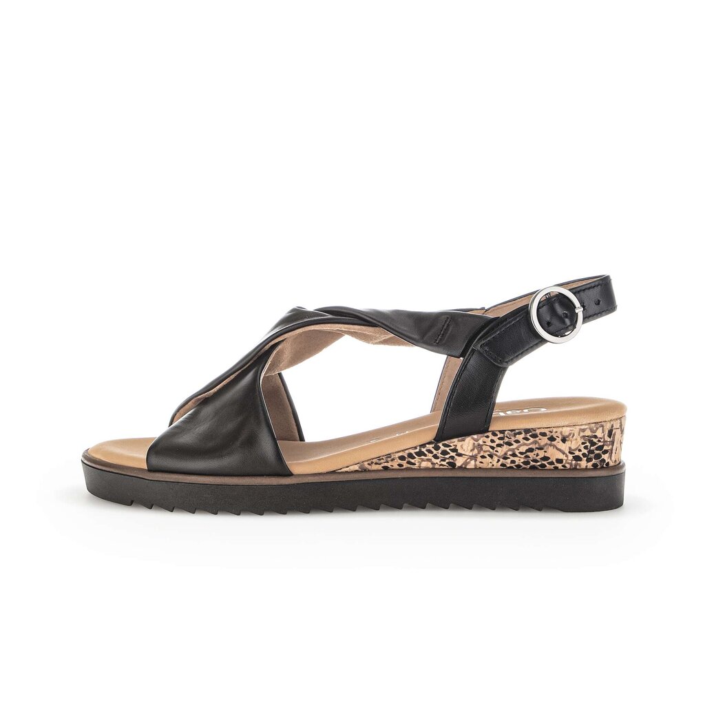 Gabor comfort Keilsandalette schwarz