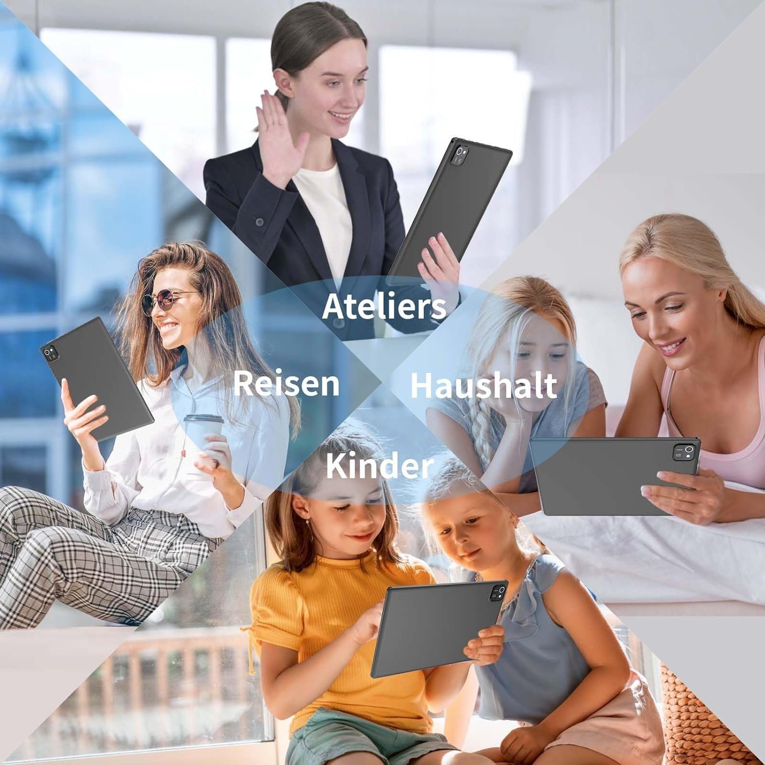 JIKOCXN 3GB RAM 512GB Expansion, Quad Core Processor Tablet (10