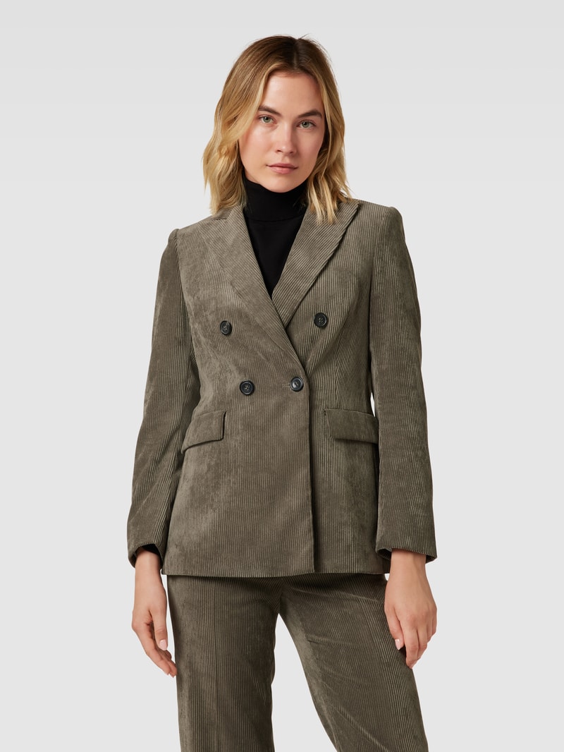 Blazer aus Cord in khaki