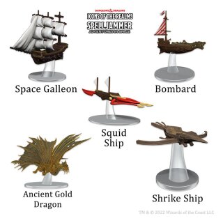 D&D Icons of the Realms Spelljammer Adventures in Space Miniaturen vorbemalt Ship Scale - Welcome to Wildspace