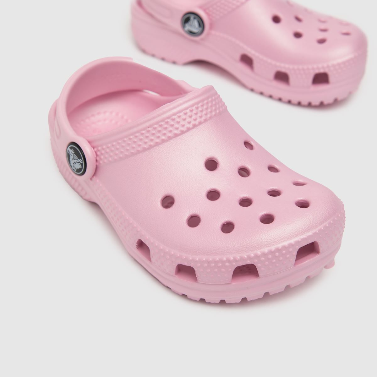 Crocs ljusrosa klassiska träskor för flickor, småbarnssandaler