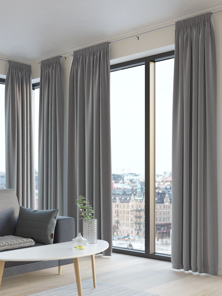 Cortina AUSTRA AUSTRA 1x140x300cm veludo cinza