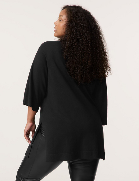 Langer Pullover mit 3/4 Arm
