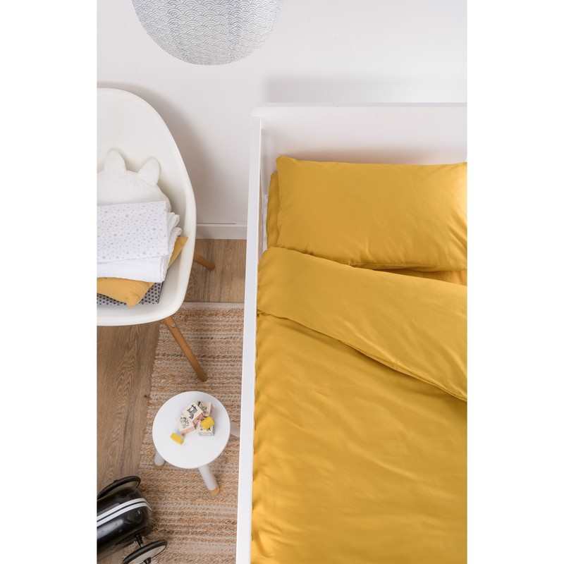 Housse de couette bébé unie en Coton Bio