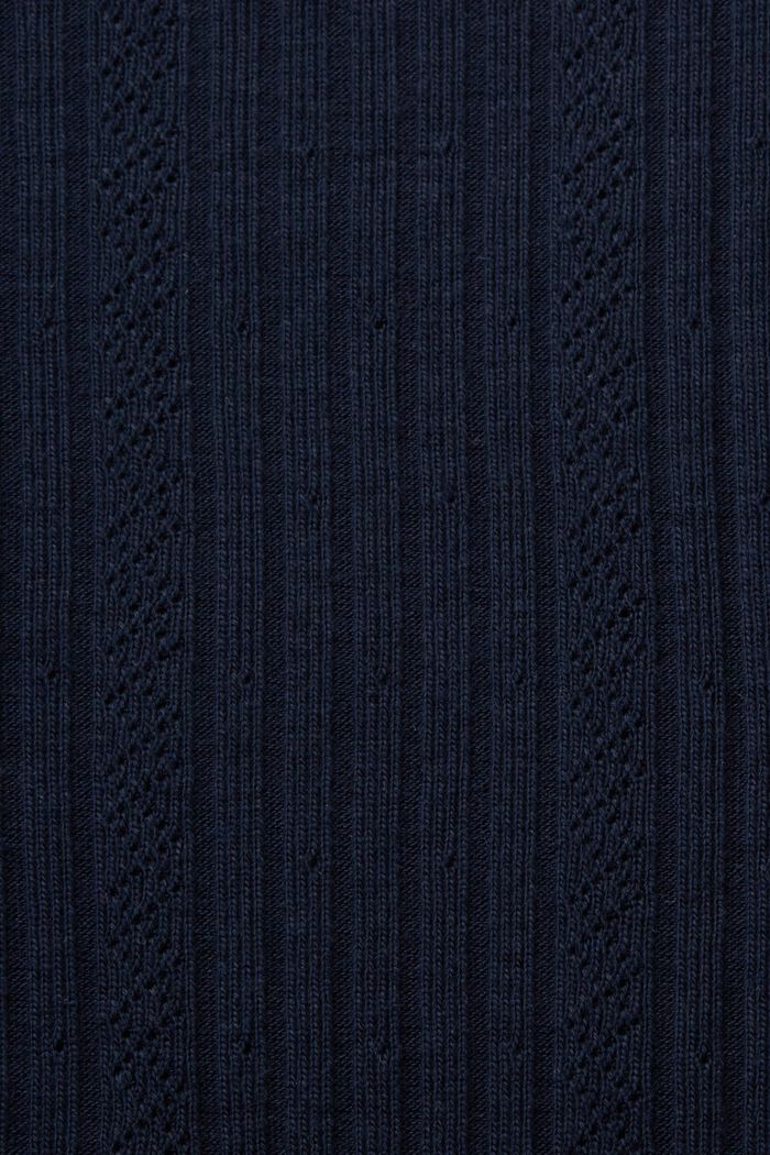 Pointelle-Longsleeve aus Rippstrickjersey
