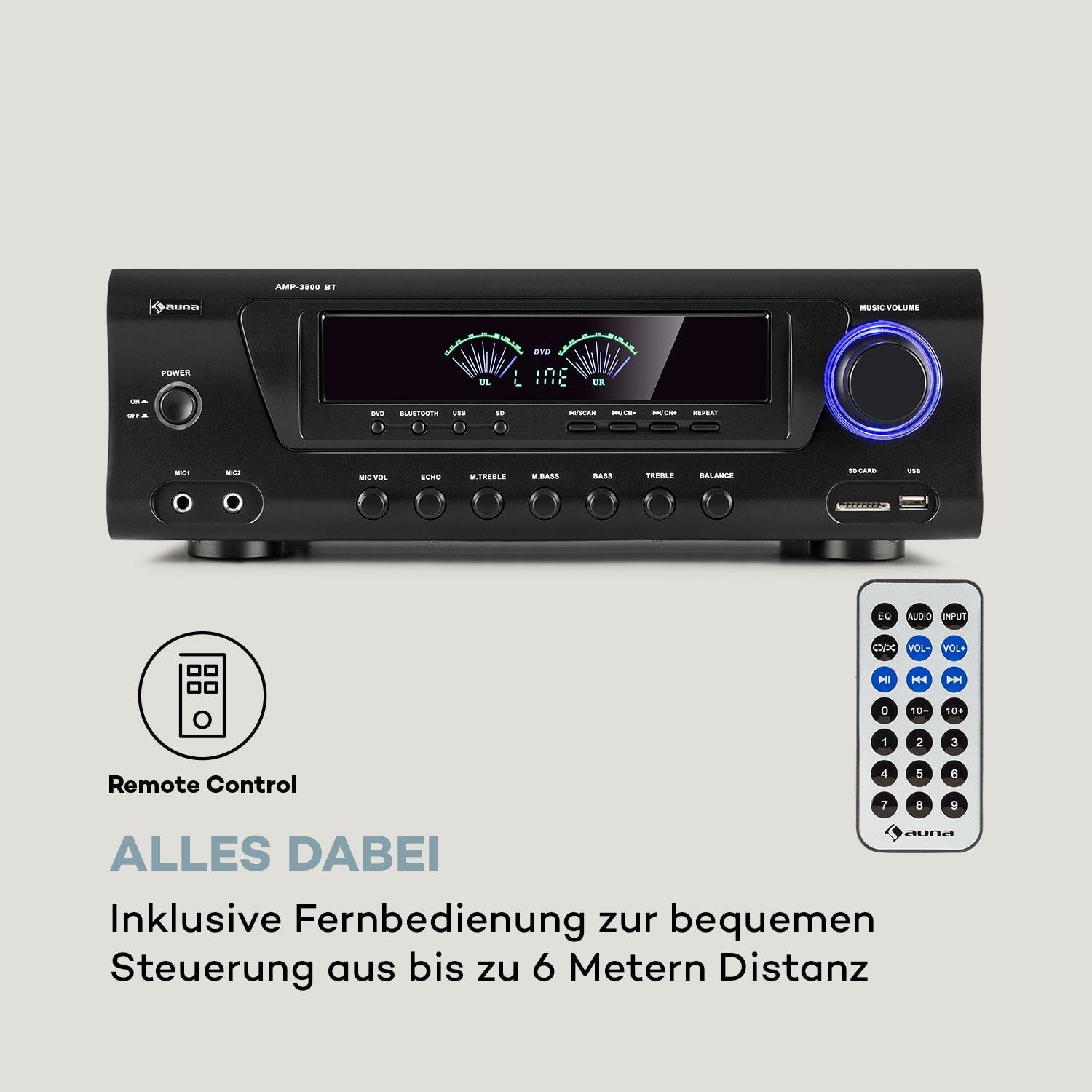 Auna AMP-3800 BT Audioverstärker