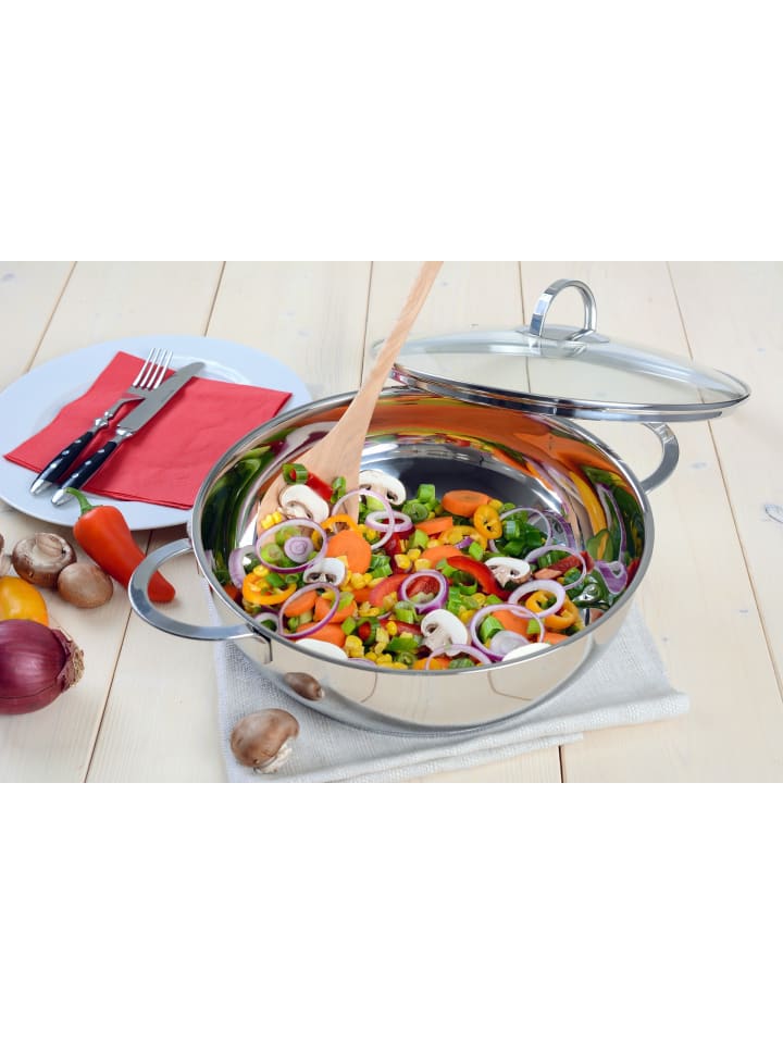 GRÄWE Servierpfanne PRO-LINE in silberfarben günstig kaufen 28 cm