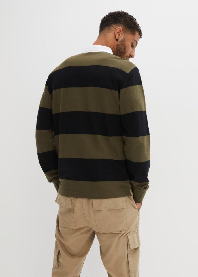 Rugby-Poloshirt, Langarm