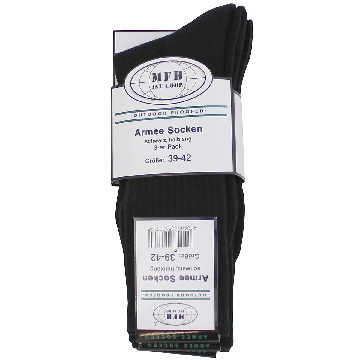 Armee Socken 3-er Pack schwarz