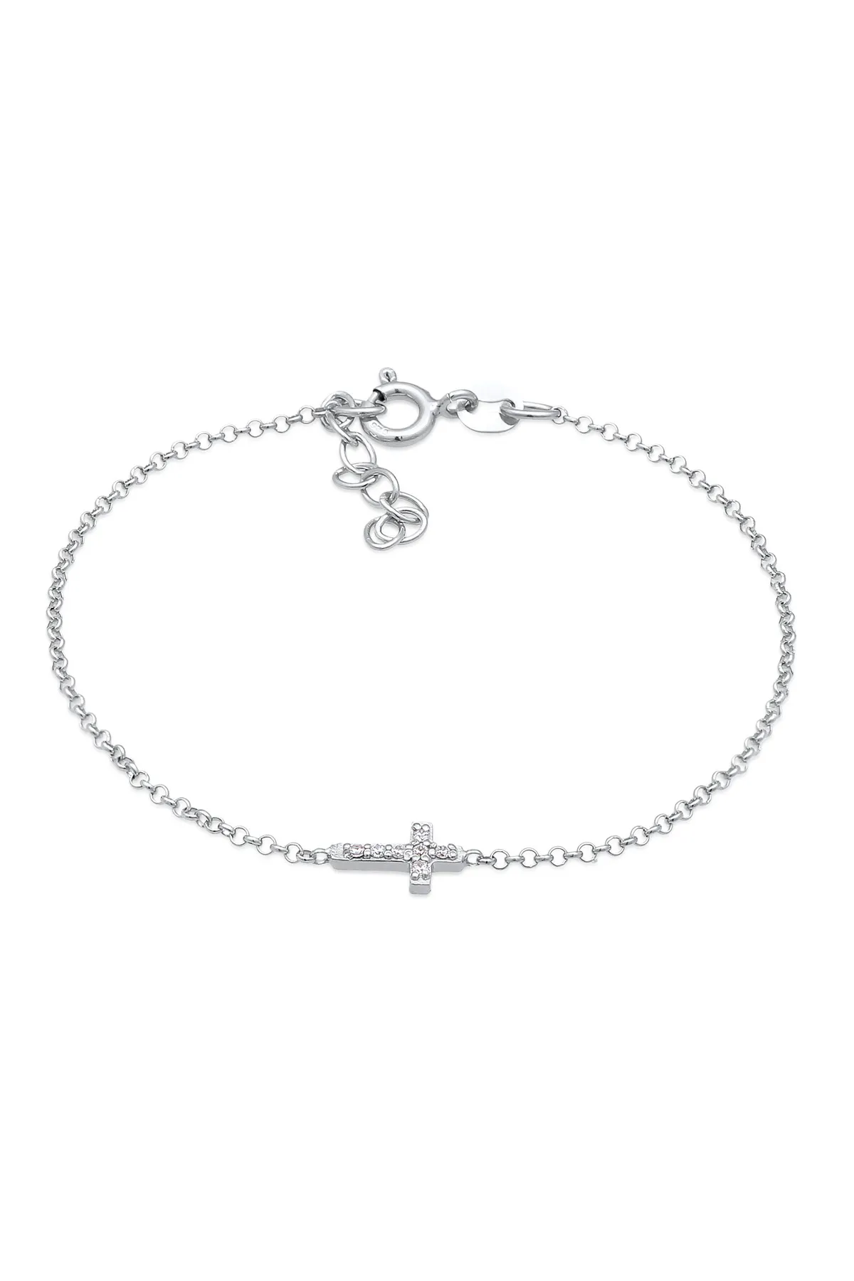 ELLI  Armband Mädchen Kreuz Zirkonia Religion 925 Silber