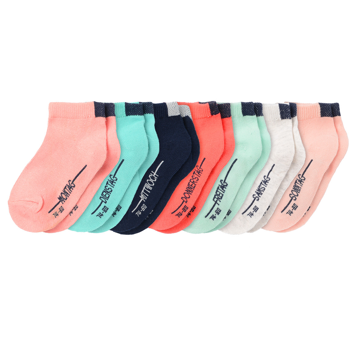 7 Paar Baby Sneaker-Socken im Set