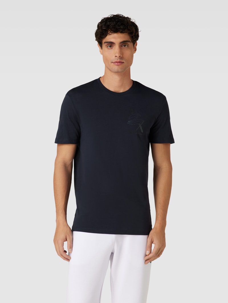 T-Shirt mit Label-Motiv-Print Modell 'AX Eage' in dunkelblau