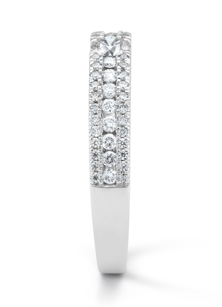 Inel cu vârf de diamant din aur alb, diamant de 0.49ct, Majestic
