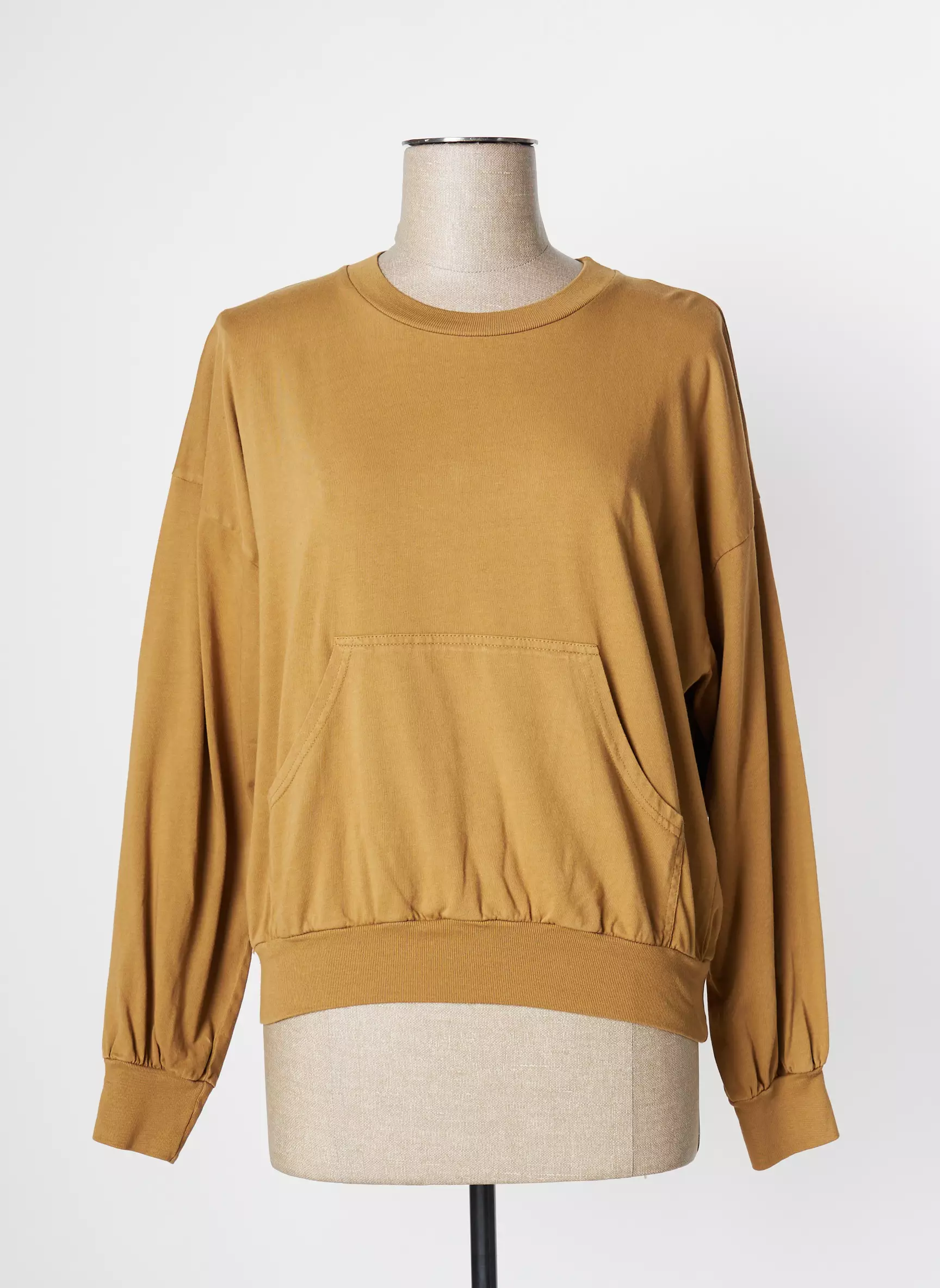 American Vintage Sweats Femme couleur jaune
