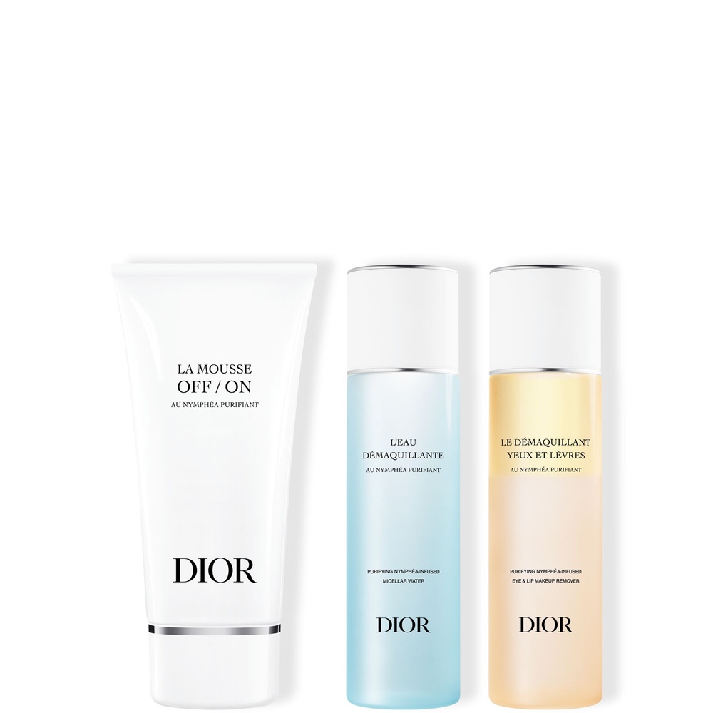 DIOR Le Démaquillage au Nymphéa Coffret Cadeau - Mousse nettoyante, eaumicellaire, démaquillant yeux et lèvres