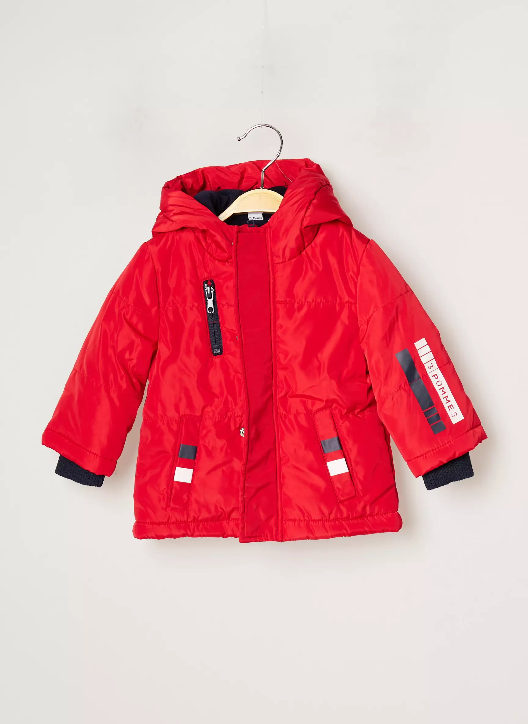 3 Pommes Coupe Vents Garcon couleur rouge