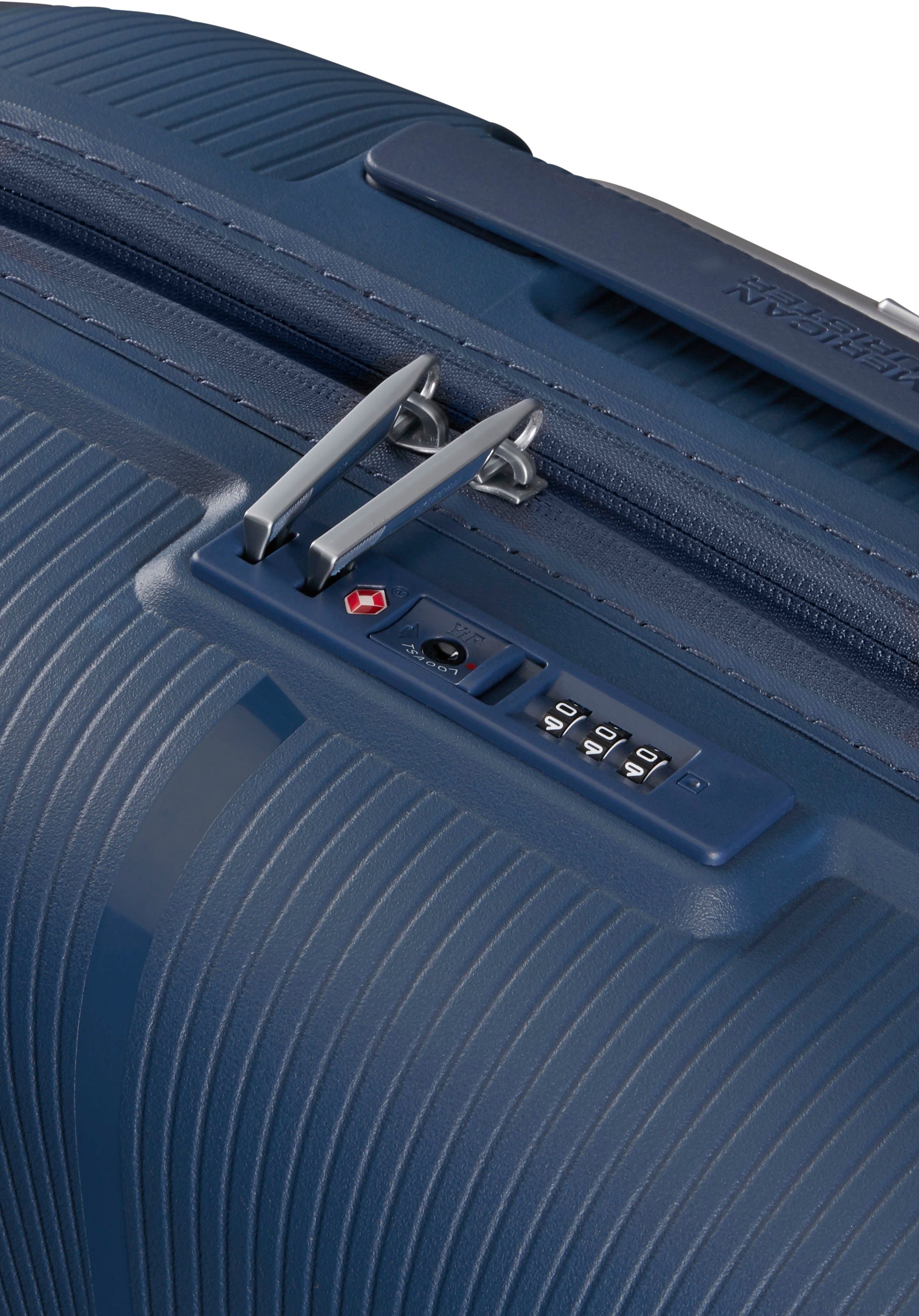 American Tourister® Hartschalen-Trolley Starvibe, navy, 55 cm, 4 Rollen, mit Volumenerweiterung; enthält recyceltes Material