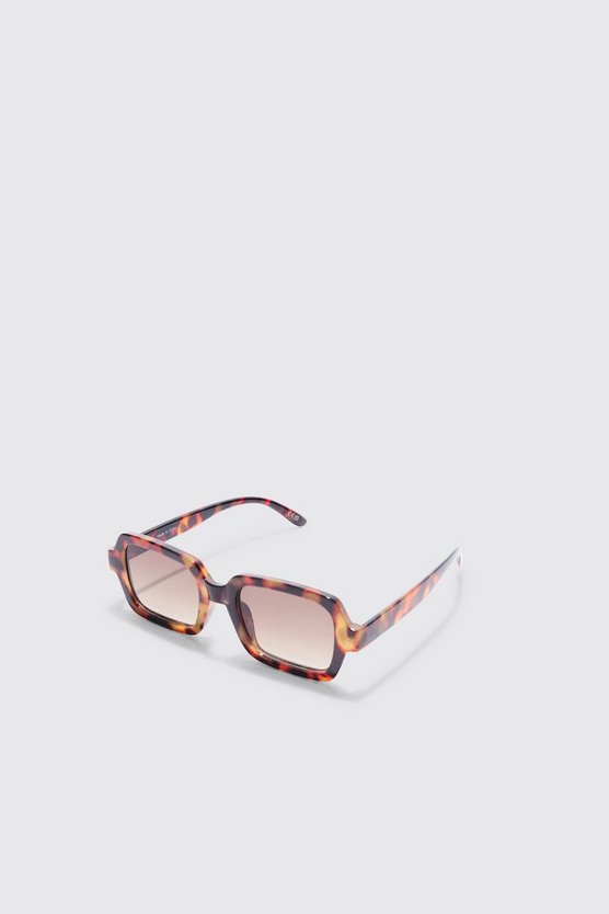 Eckige Schildplatt-Sonnenbrille