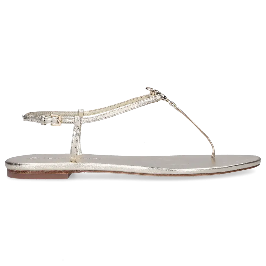 Tory Burch - Zehentrenner CAPRI STARP Kalbsleder - gold