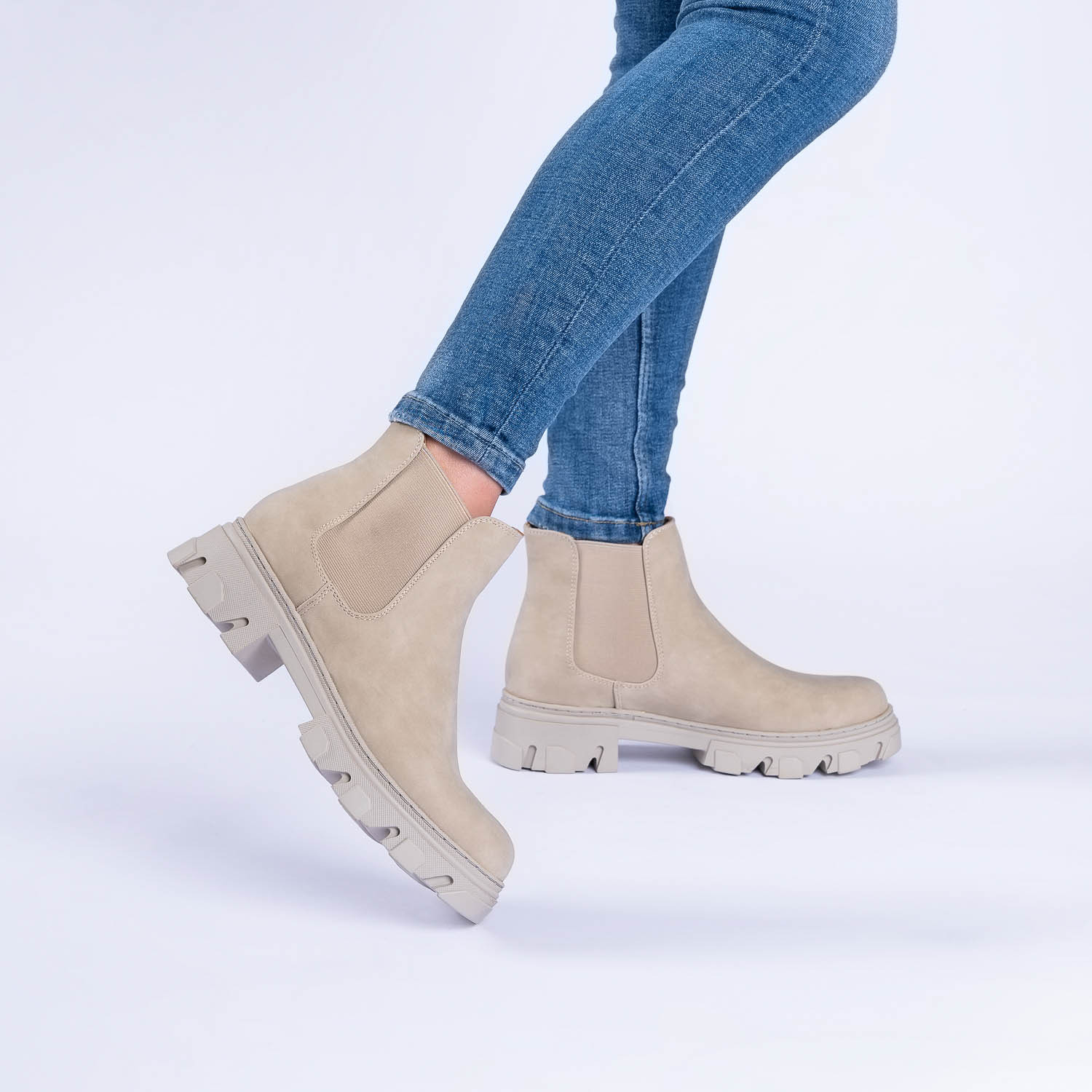 Palado Lapingi, Chelsea Boots, Damen, Cream/Cream