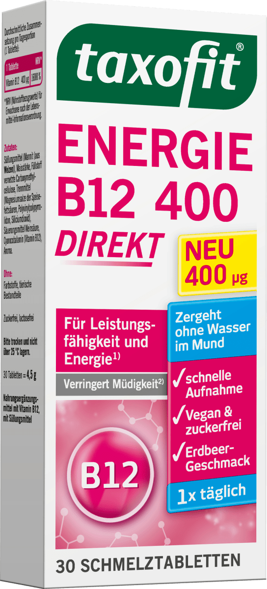 Vitamin B12 Energie Schmelztabletten 30 St, 4,5 g