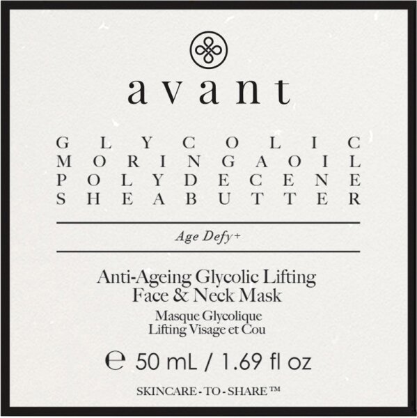 Avant Age Defy+ Anti-Ageing Glycolic Lifting Face & Neck Mask Gesichtsmaske