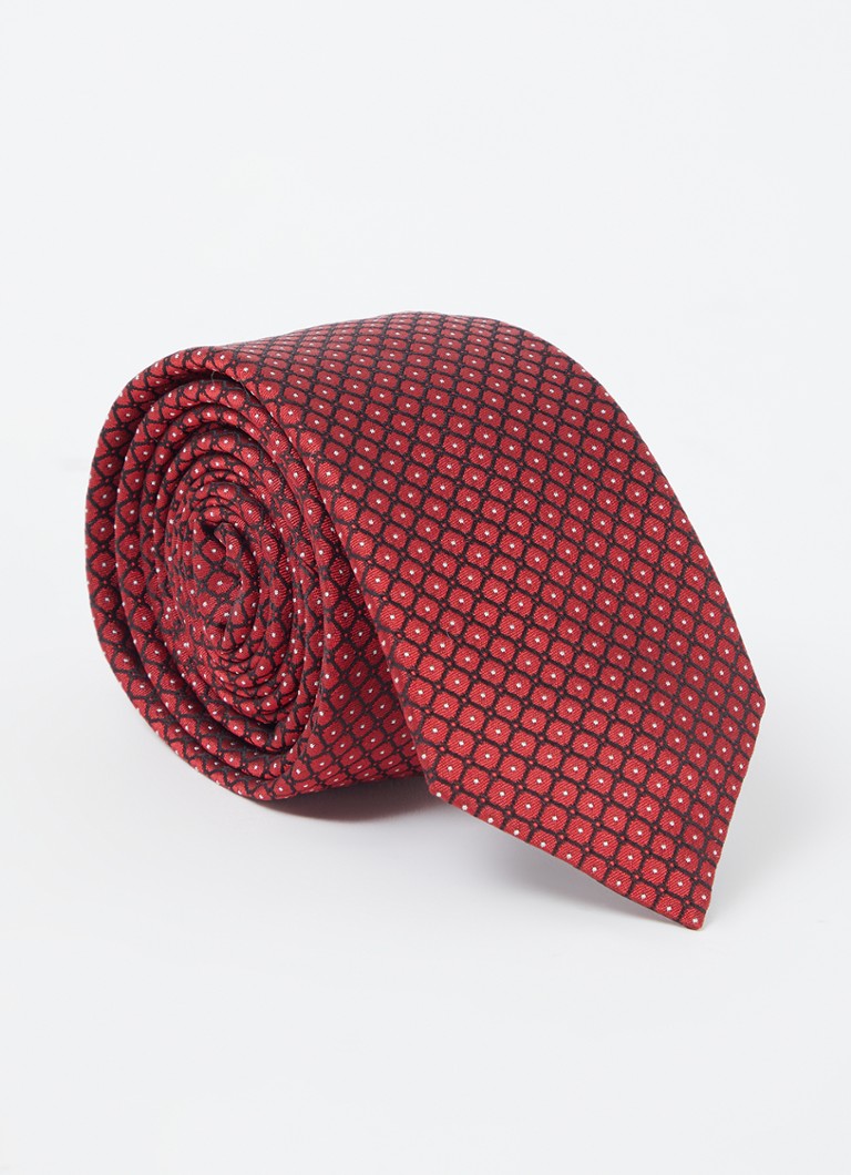 Gravata de seda HUGO BOSS com estampa de bolinhas