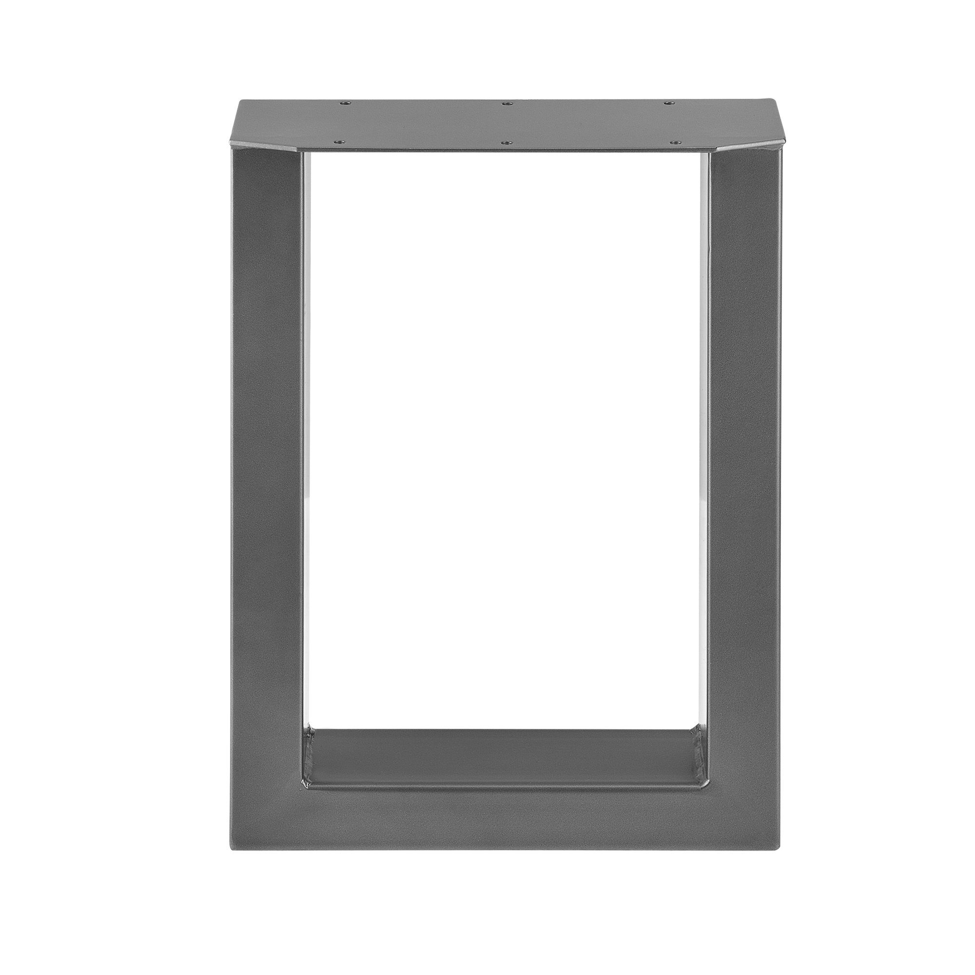 en.casa Untergestell, Makers Bankgestell 2er-Set Stahlgrau 30x43cm