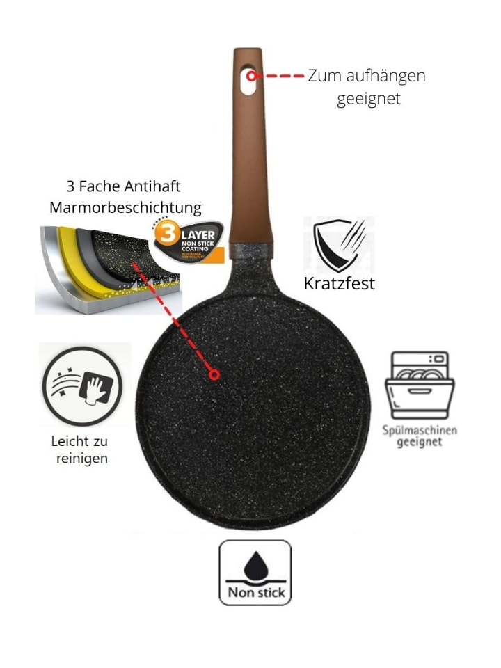 COFI 1453 Crepespfanne Ø28cm in Schwarz günstig kaufen onesize