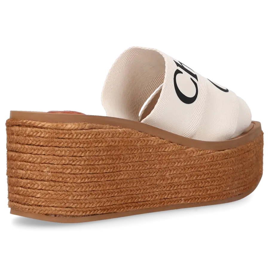 Chloé - Sandalen WOODY Baumwolle - weiß