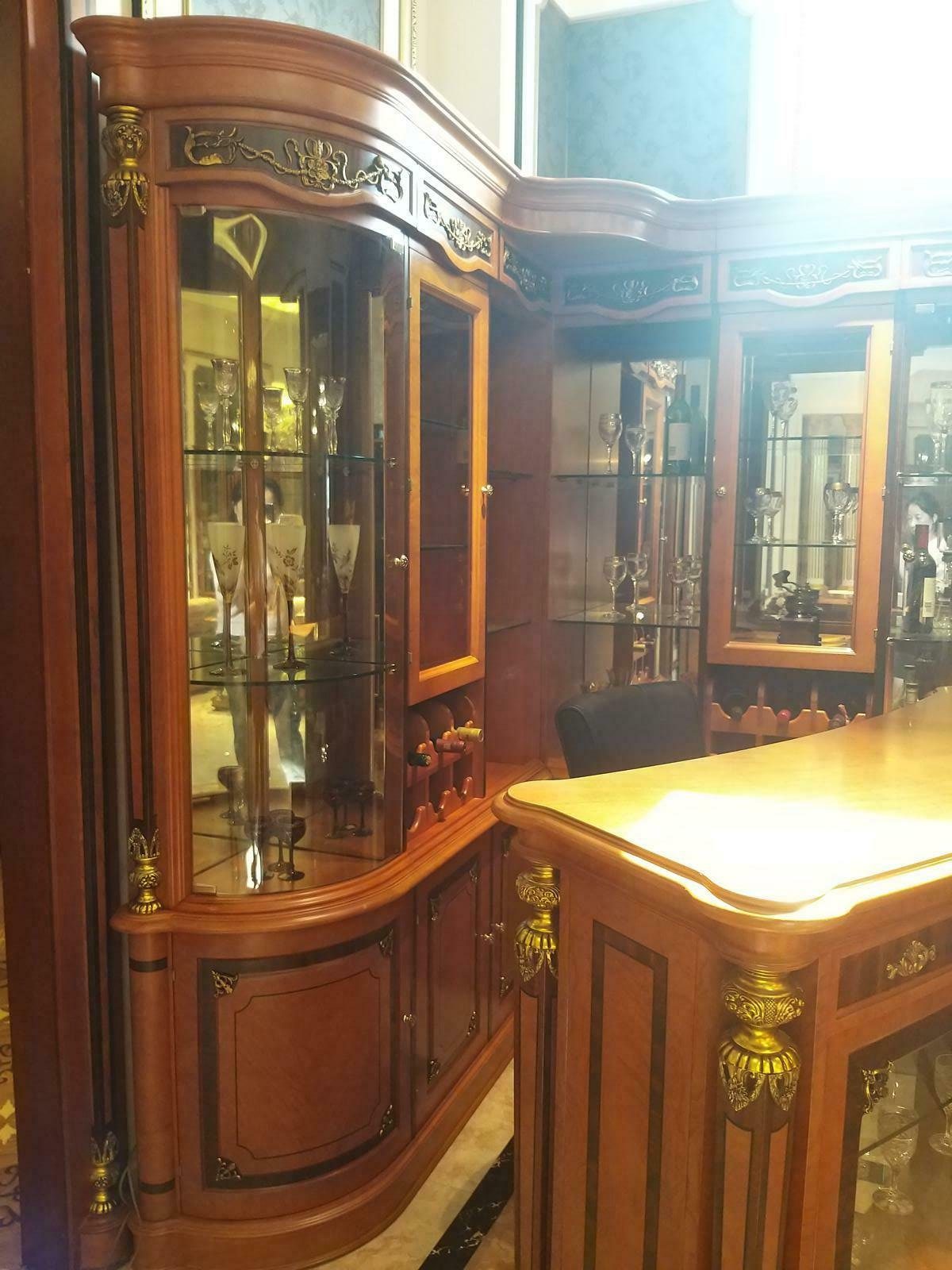 JVmoebel Barschrank Vitrine Bar Schrank Schränke Hausbar Klassische Bar Antik Stil