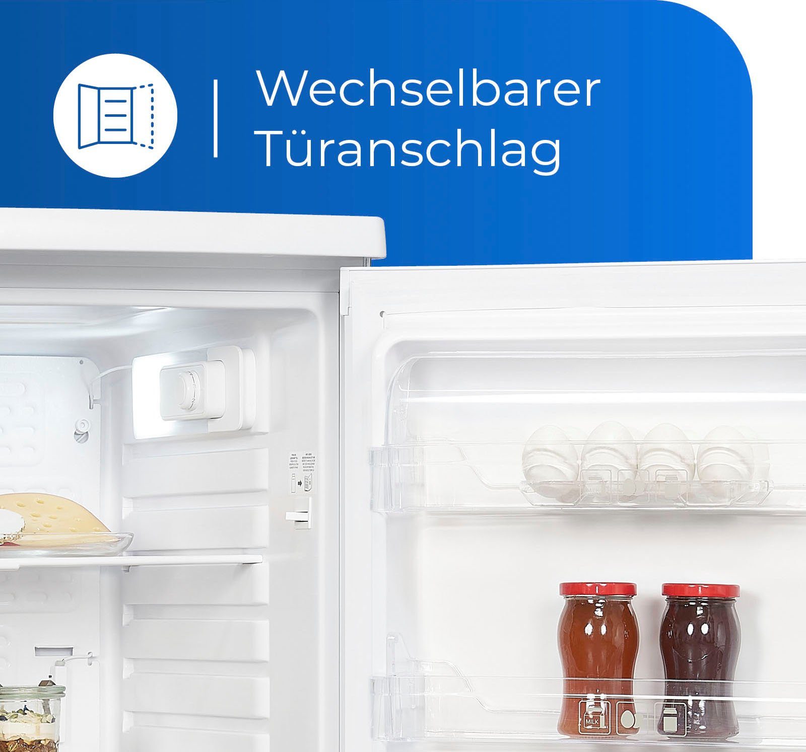 exquisit Vollraumkühlschrank KS16-V-040D, 85 cm hoch, 55 cm breit