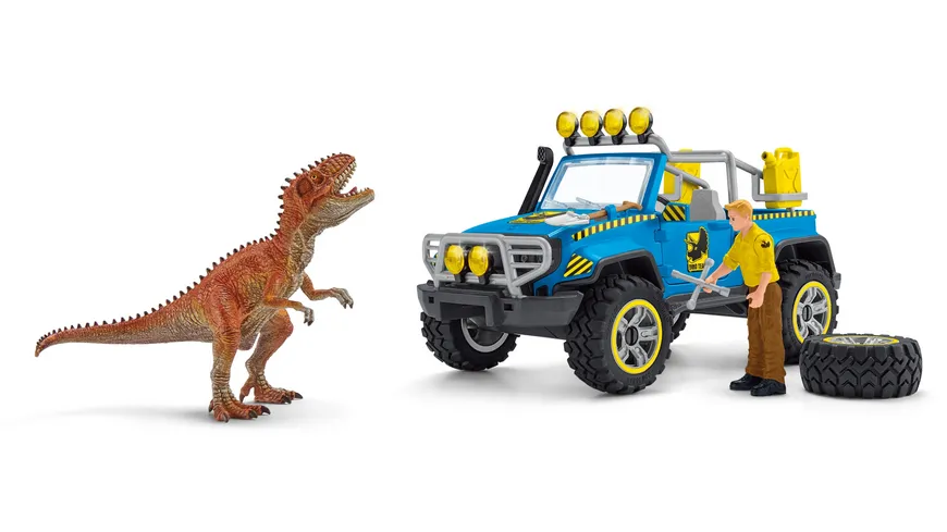 Schleich 41464 - Dinosaurier - Geländewagen mit Dino-Außenposten