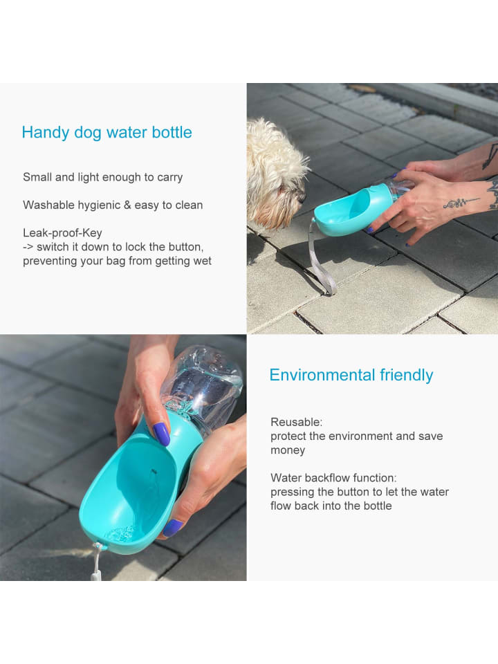 Intirilife Hunde Trinkflasche in Blau günstig kaufen onesize