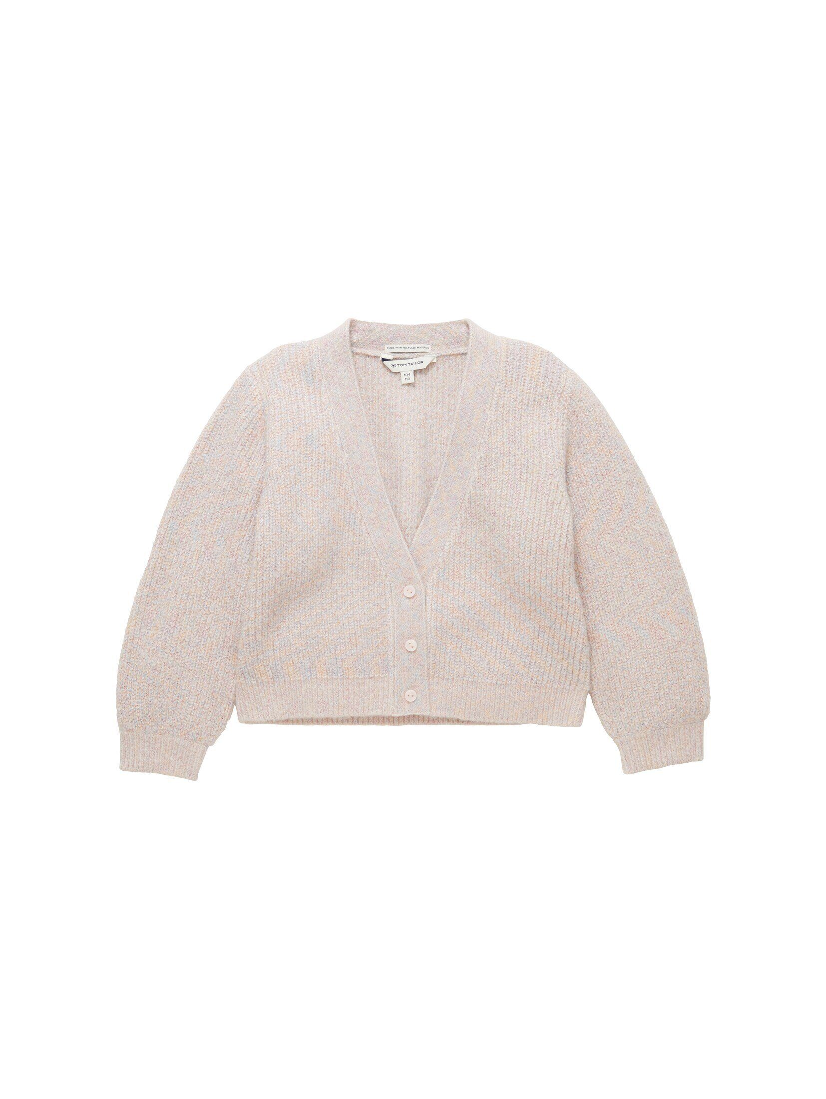TOM TAILOR Strickjacke Strickjacke mit recyceltem Polyester