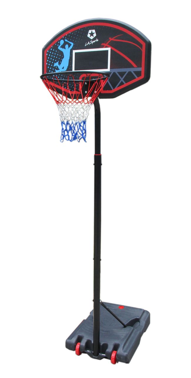 L.A. Sports Basketballkorb Ständer höhenverstellbar Ringhöhe 205-260cm